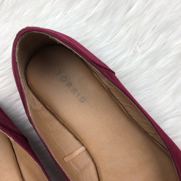 SOLD ❗️Torrid Burgundy Flats Size 11 Wide - Picture 3 of 7